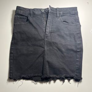 Garage Black Denim Skirt